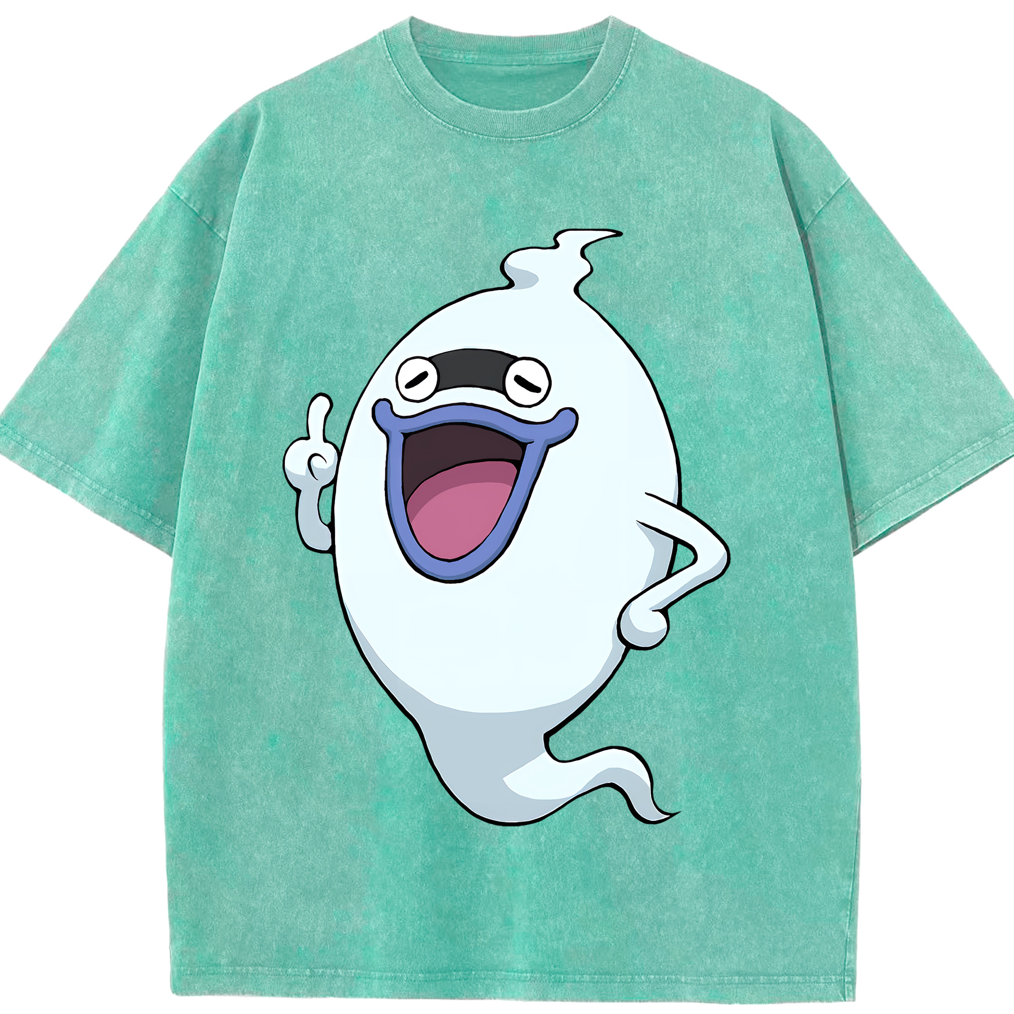 （画像用） 妖怪ウォッチ Yo-kai Watch 綿100% ヴィンテージ風 半袖Tシャツ（フロントプリント）